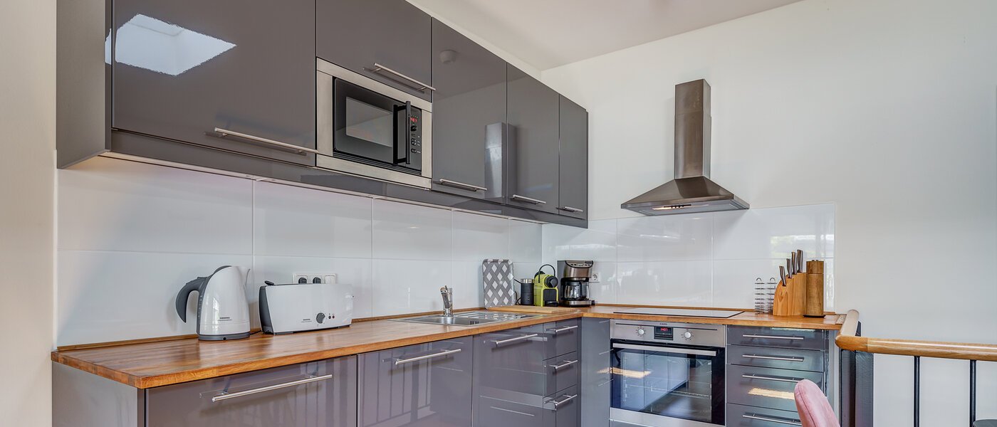 attico con terrazzo München Altstadt 01 cucina 9009