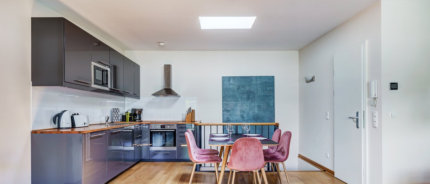 attico con terrazzo München Altstadt 04 zona living 9009