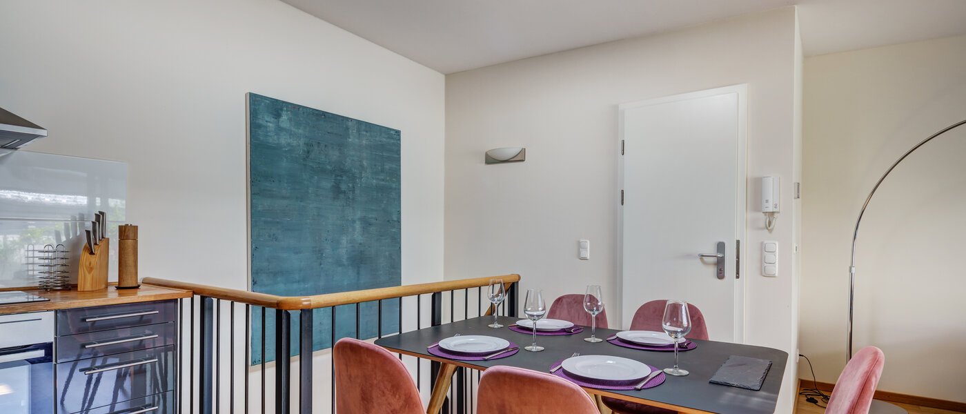 attico con terrazzo München Altstadt 05 zona living 9009