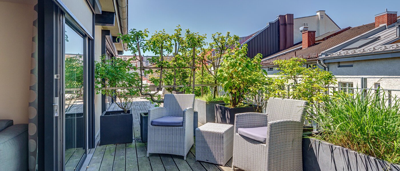 attico con terrazzo München Altstadt 01 terrazza sul tetto 9009