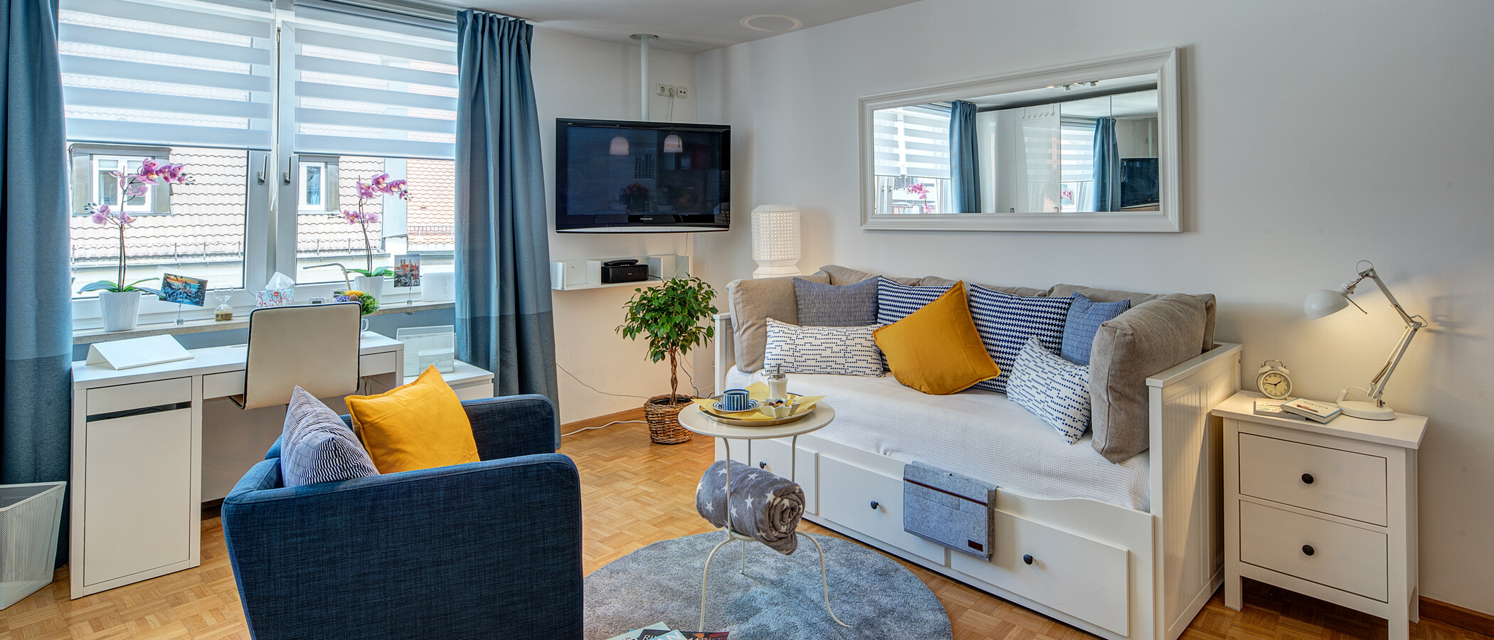 appartamento München Lehel 02 zona living 9018