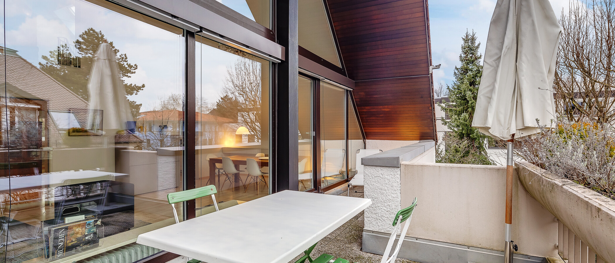 appartamento München Nymphenburg-Gern 01 terrazza sul tetto 9046