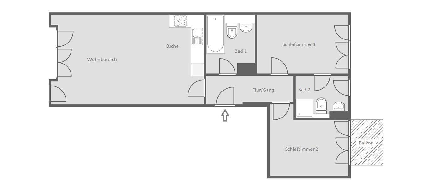 appartamento München Neuhausen 01 planimetria 9058