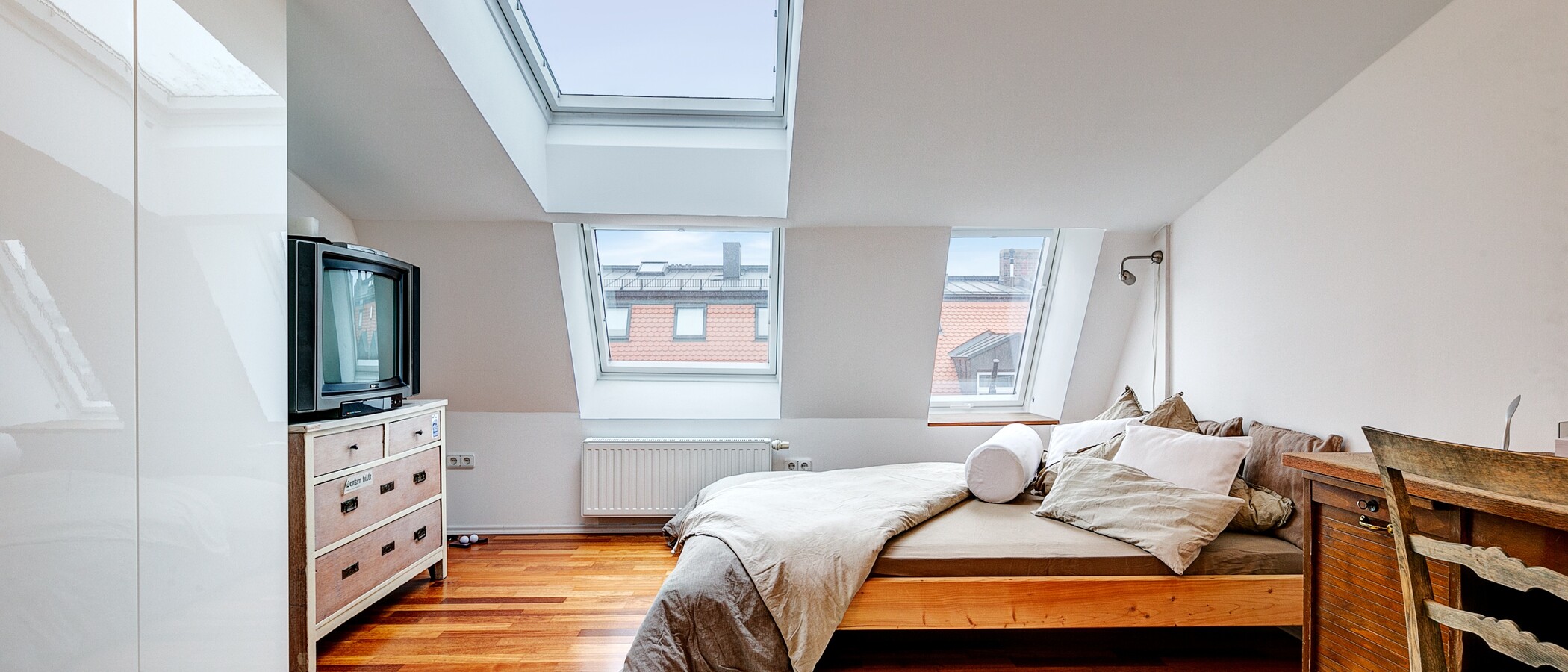 attico con terrazzo München Gärtnerplatzviertel 01 camera da letto 9135