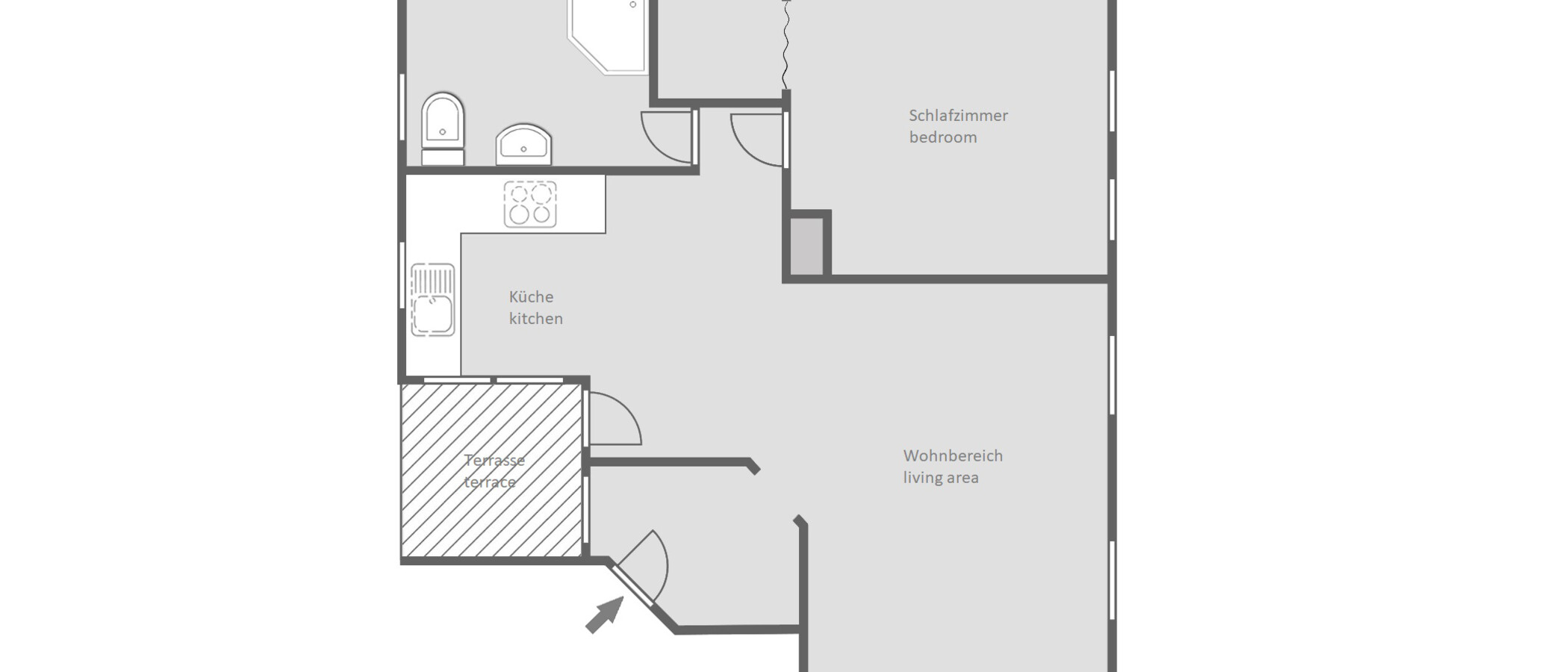 attico con terrazzo München Gärtnerplatzviertel 01 planimetria 9135