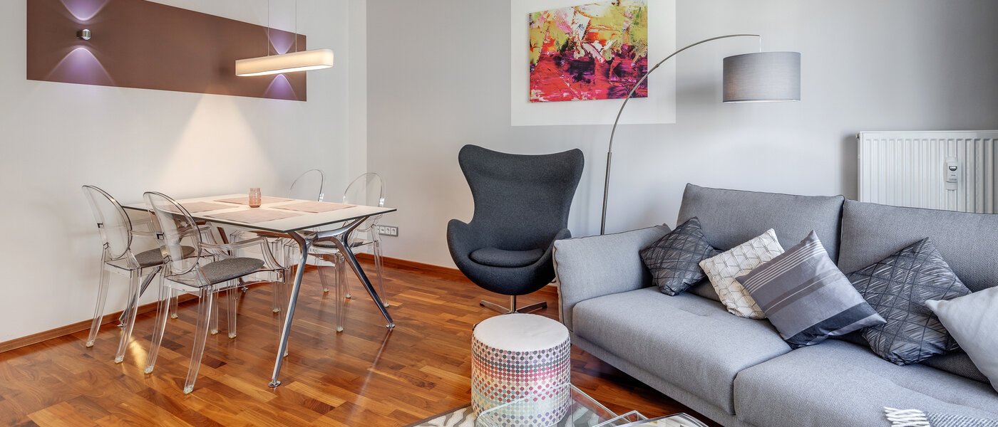 appartamento München Lehel 04 zona living 9317