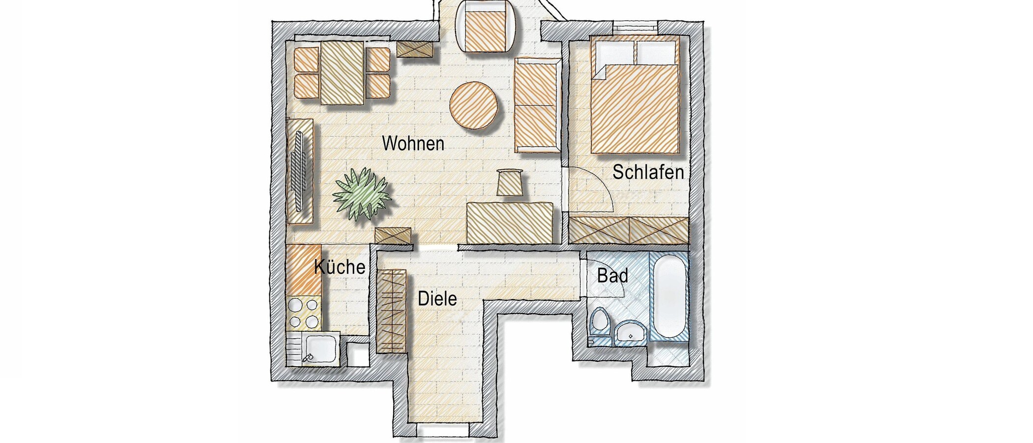 appartamento München Lehel 01 planimetria 939