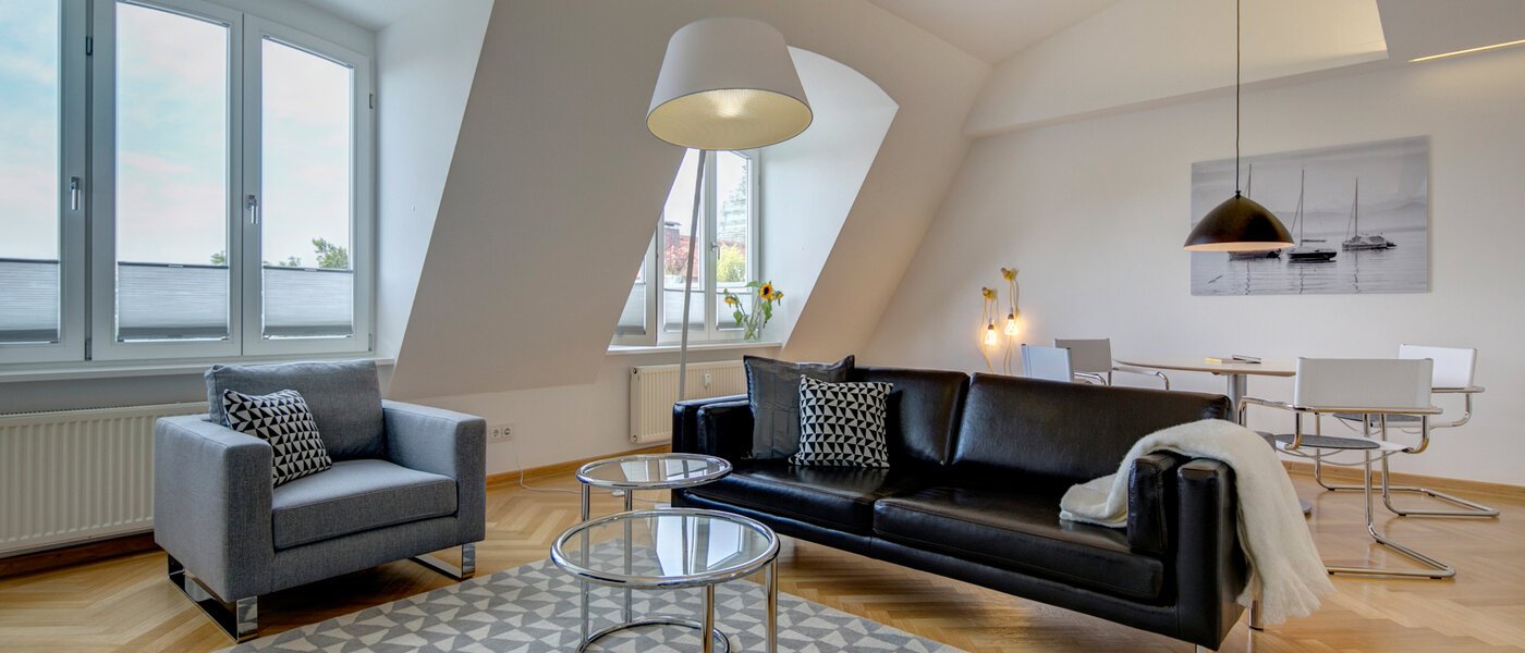 attico con terrazzo München Schwabing-Nord (zw. Belgrad- & Leopoldstraße) 01 soggiorno 9584