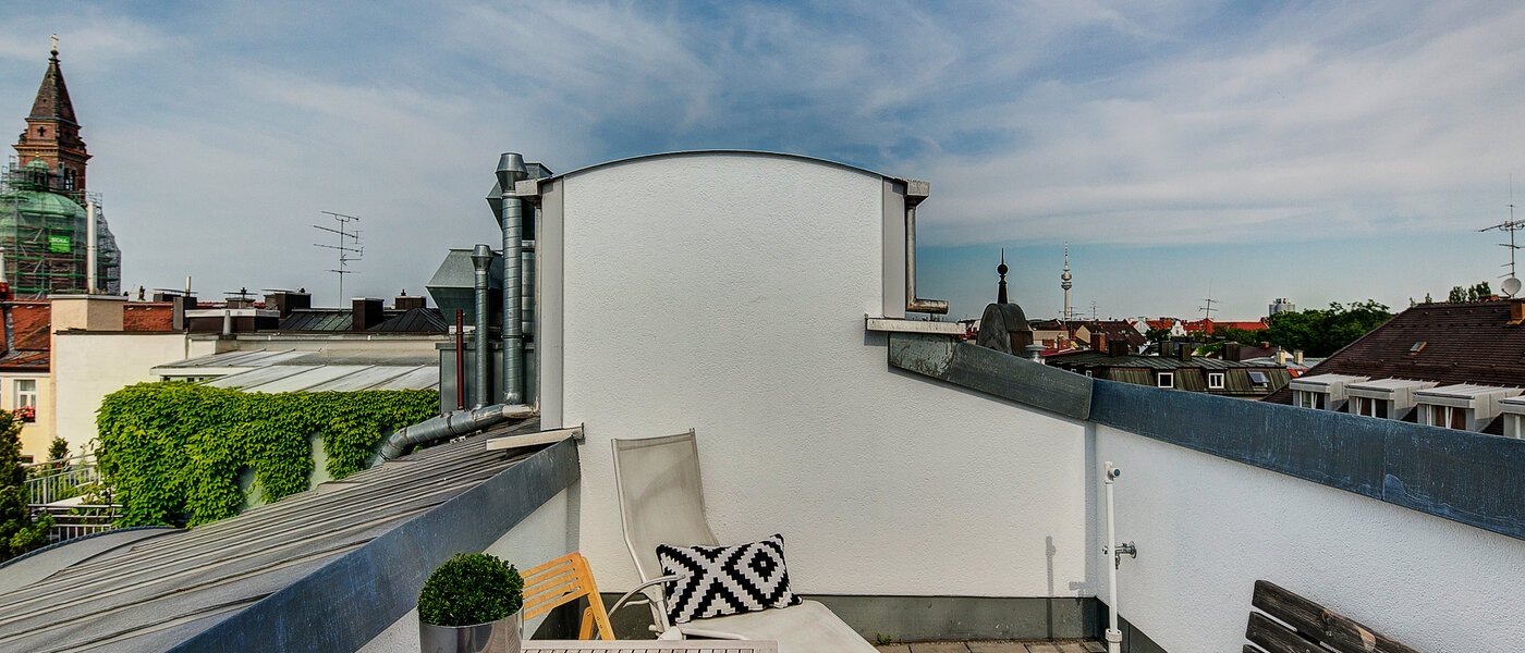 attico con terrazzo München Schwabing-Nord (zw. Belgrad- & Leopoldstraße) 03 terrazza 9584