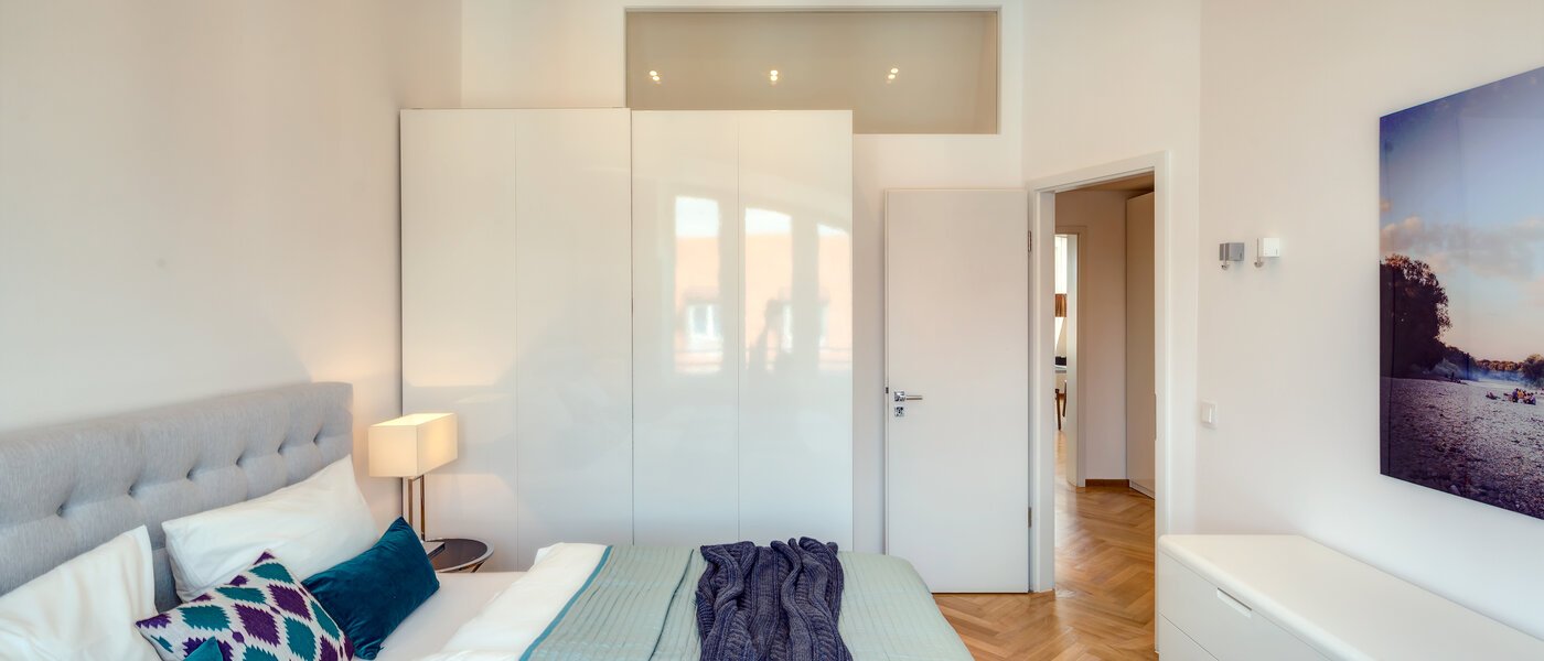 attico con terrazzo München Schwabing 03 zona notte 9602