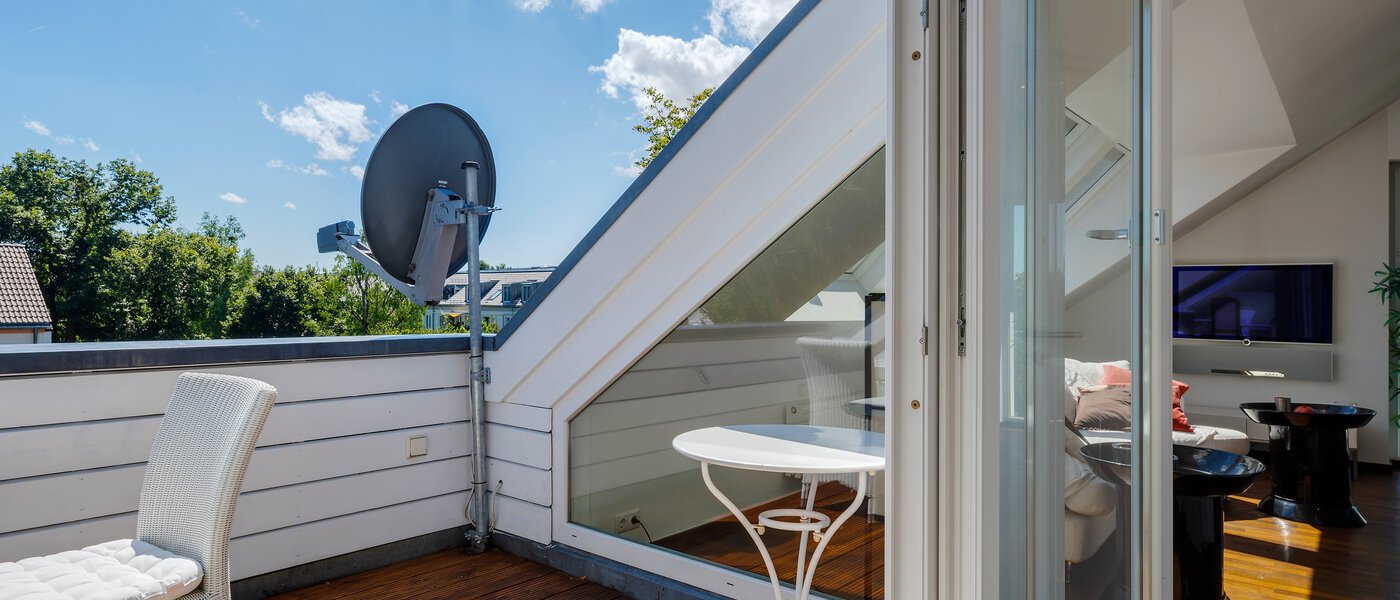 attico con terrazzo München Untermenzing 03 terrazza sul tetto 9794