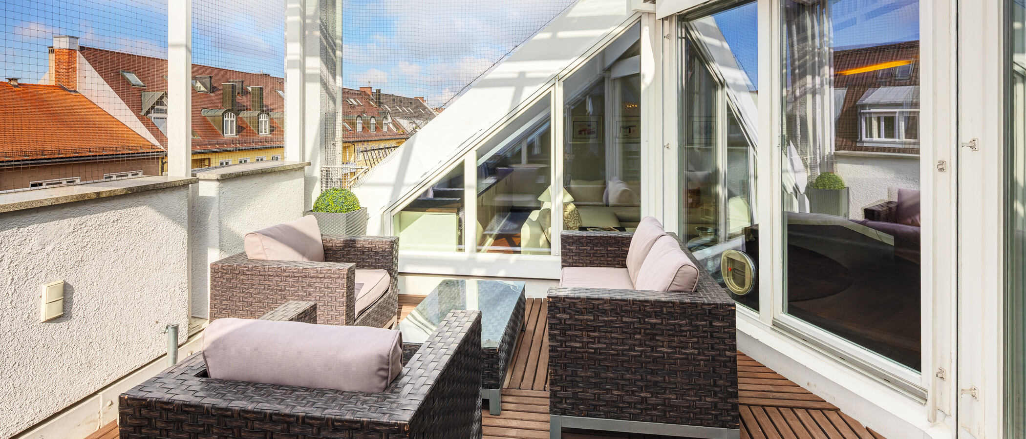 maisonnette con galleria München Maxvorstadt - Museumsviertel 01 terrazza sul tetto 9925