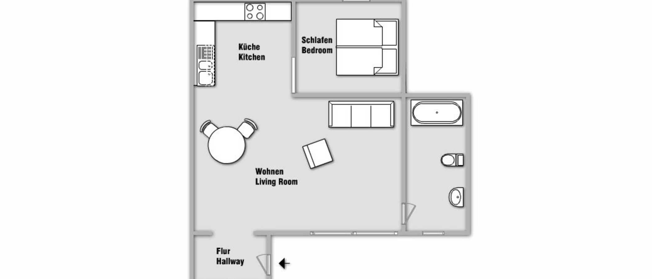 appartamento München Schwabing-West (rund um den Hohenzollernplatz) 01 planimetria 9957
