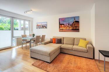 Appartamento ben tenuto con giardino a Daglfing in affitto