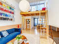 attico con terrazzo München Moosach 02 zona living 15028
