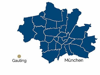 Posizione Gauting Mappa di Gauting