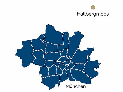 Mappa di Hallbergmoos 