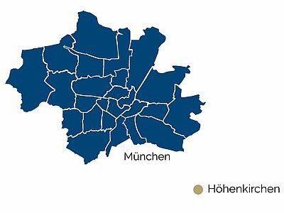 Posizione di Höhenkirchen Mappa di Höhenkirchen