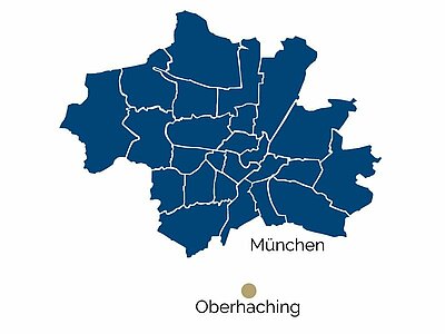 Posizione di Oberhaching Mappa di Oberhaching
