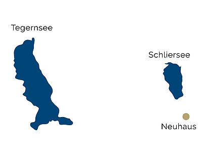 Karte von der Region Schliersee