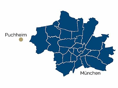 Posizione di Puchheim Mappa di Puchheim