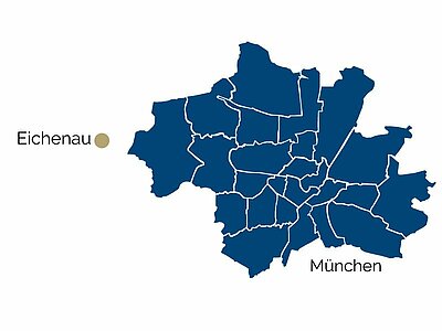 Posizione di Eichenau Mappa di Eichenau