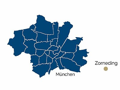 Posizione di Zorneding Mappa di Zorneding