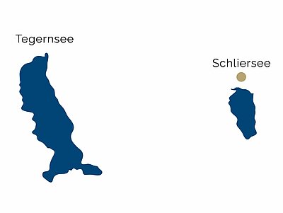 Mappa della regione Tegernsee