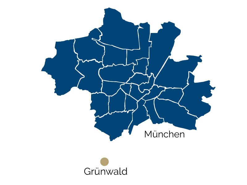 title="Posizione di Grünwald " Mappa di Grünwald