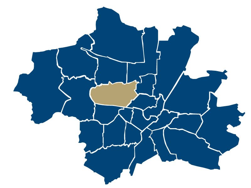 title="Posizione di Nymphenburg " Mappa di Nymphenburg